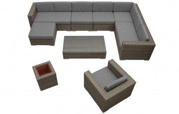 New York kerti rattan garnitúra-10 személyes