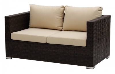 Kerti bútorok-Cannes 2 személyes rattan kerti kanapé
