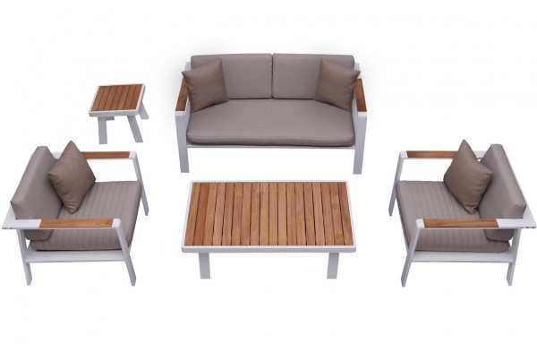 Nofi 4 személyes teraszbútor teakfa asztallal-Higold